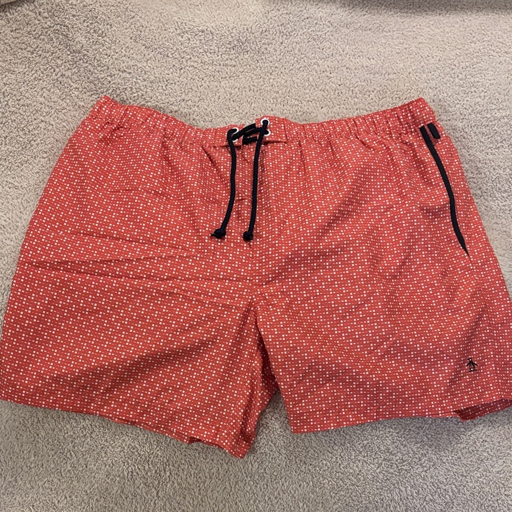 NWOT Men's Penguin Red Swim Shorts